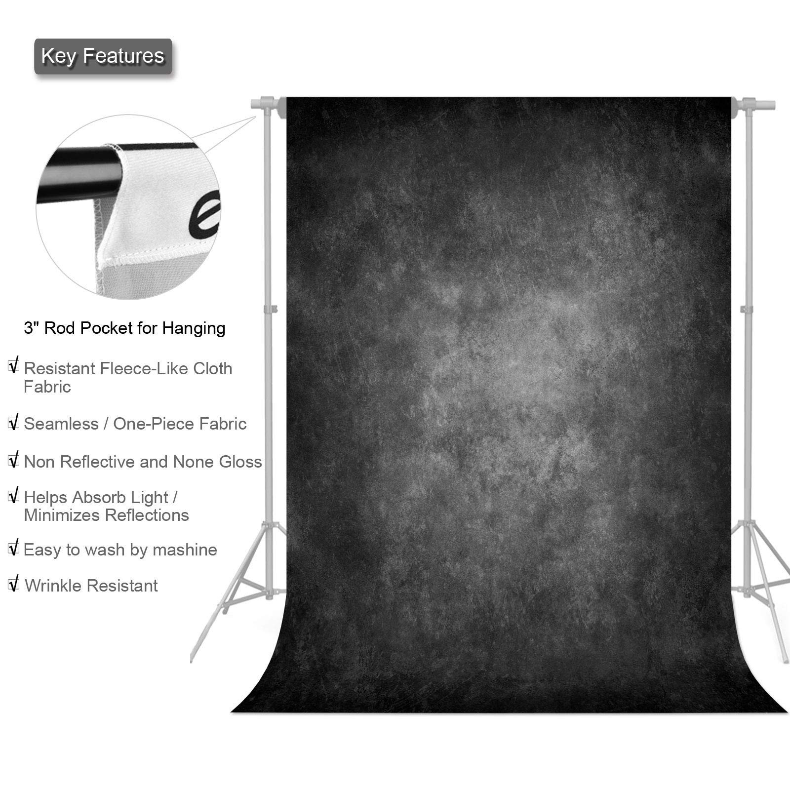 Set da studio fotografico, sistema di sfondo 2 x 3 m con sfondo in tessuto non tessuto, treppiede, borsa per il trasporto, attrezzatura fotografica | Leroy Merlin