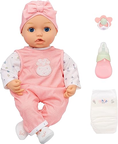 Baby Born My Real Baby Doll Annabell - Blue Eyes Muñeca realista de cuerpo suave a partir de 3 años, efectos de sonido, bebidas y húmedas,