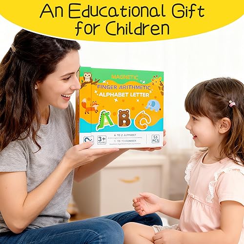 Magnetic Finger Arithmetic & Alphabet Letter Toy - Educational Gift for Kids, Kid-Friendly Design, Multi-Kinetic Scenarios to Stimulate Number, Letter, and Animal Cognition Learning