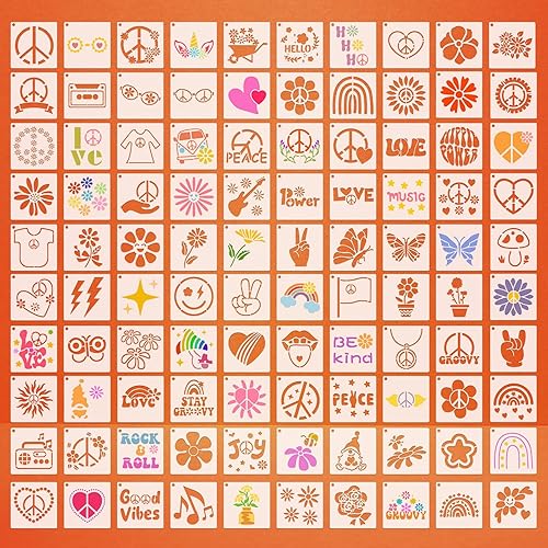 Miniatura 54 de 100 plantillas para pintar en madera, plantillas reutilizables, manualidades, plantillas de dibujo, papel de pared para bricolaje, álbumes