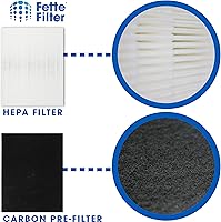 Vista 4 de Fette Filter - Juego de filtros True Hepa H13 de 656.2 ftAP-1512HH Premium H13 compatible con Coway AP-1512HH AP1512HH AP-1512HH-FP Airmega 200M
