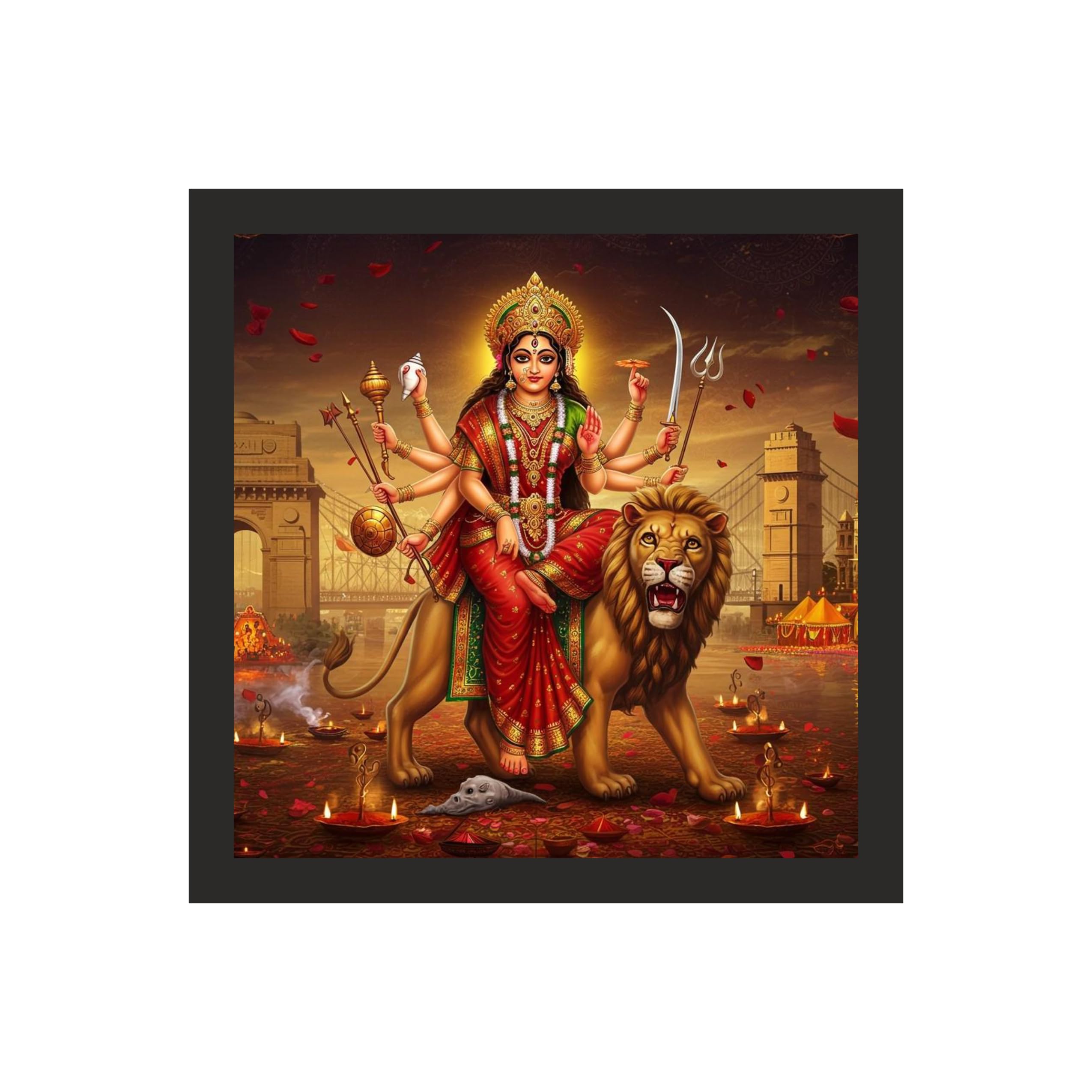 Majestic Maa Durga Wall Art