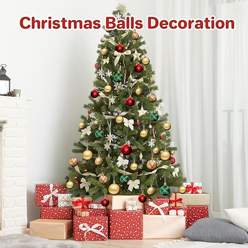 Miniatura 7 de DeckTheHalls Bolas de Navidad, 30 piezas de decoración de Navidad de 2.5 pulgadas para colgar en el árbol de Navidad, adornos de bolas de Navidad