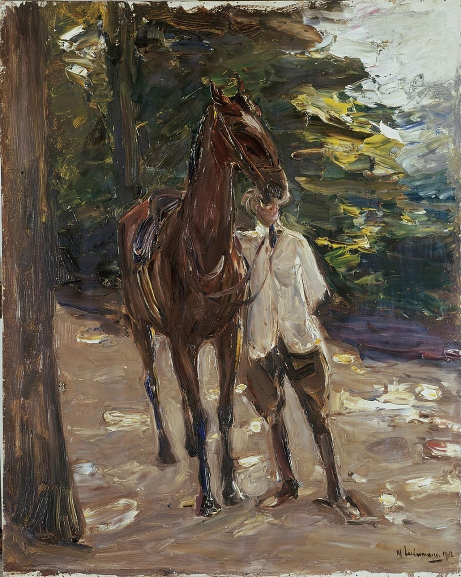 Équitation avec Cheval par Max Liebermann Pour Mur Vide Chambre - 5