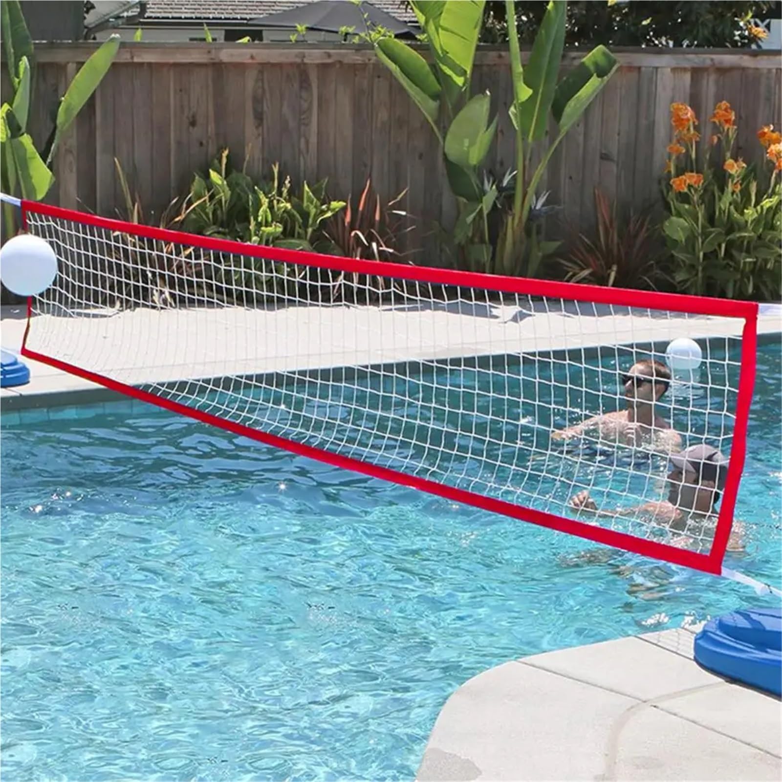 Badminton Netz Pool-Volleyballnetz, Ersatz, tragbar, 4,6 x 91 cm, for Wasserspiele for Erwachsene, Polyethylen, Unterhaltungs-Volleyballnetz