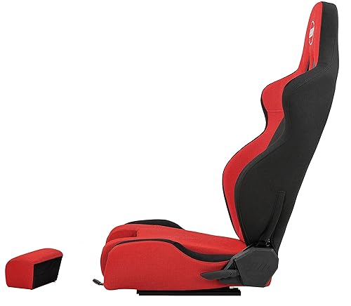 Miniatura 8 de OpenWheeler Racing and Flight Sim Seat, Simulator Cockpit. Sliding Rails Included. Red on Black. Breathable Fabric Upholstery