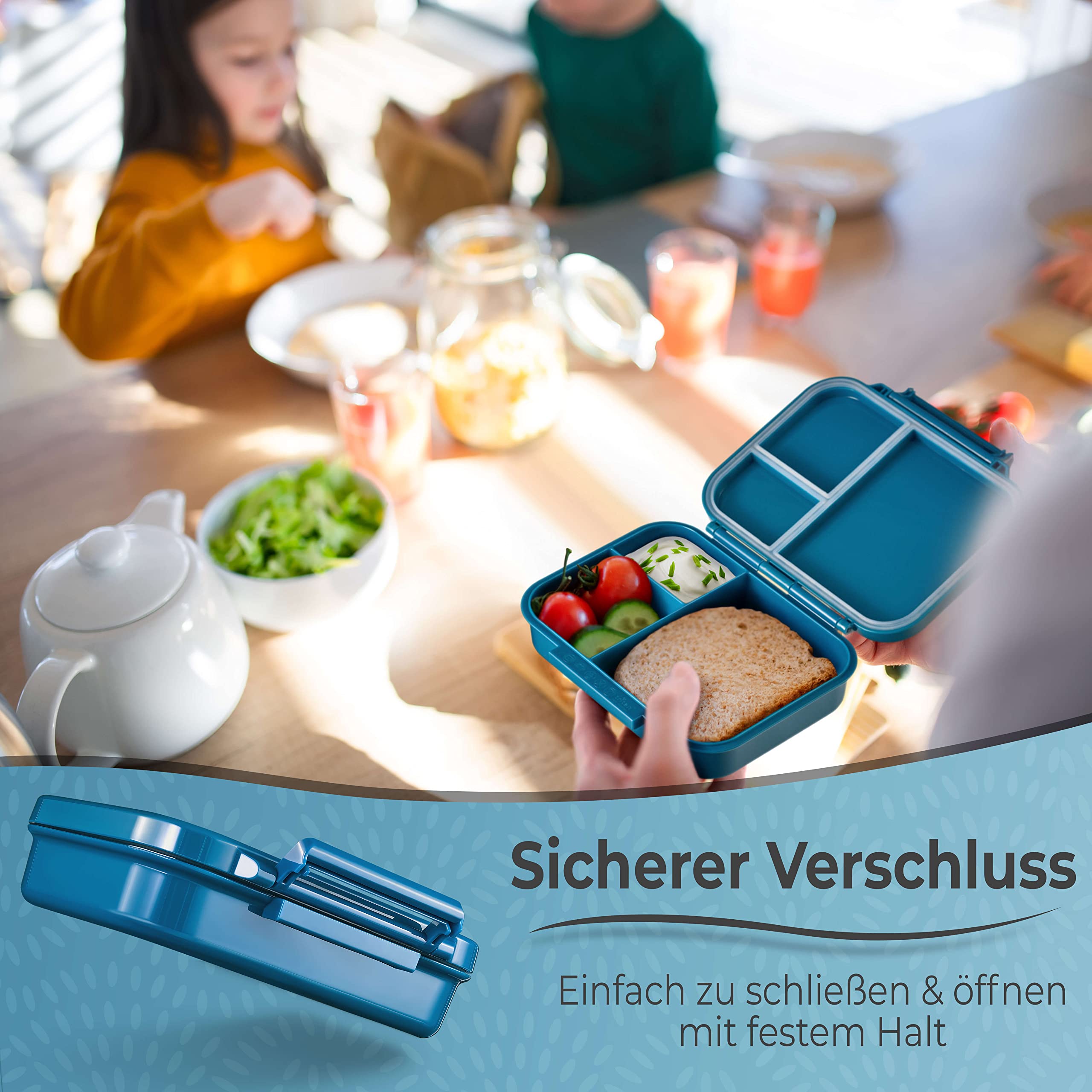 My Vesperbox Mini Bia   Boîte à lunch pour enfant   Nouveau modèle   Compacte et légère   Anti fuite et sans BPA   Pour la maternelle et l'école (violet arc en ciel