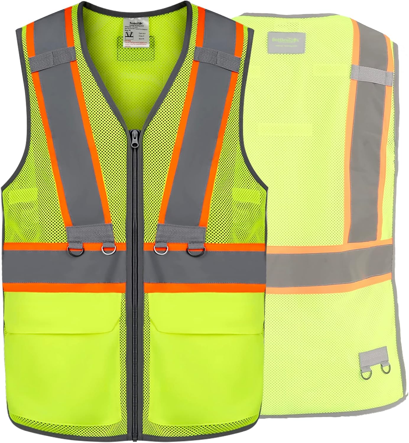 Safety Vest for Men, Reflective vest, HiVis Reflective Vest, class 2