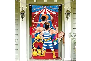 KatchOn Carnival Photo Booth Backdrop, Circus Theme Party Decorations