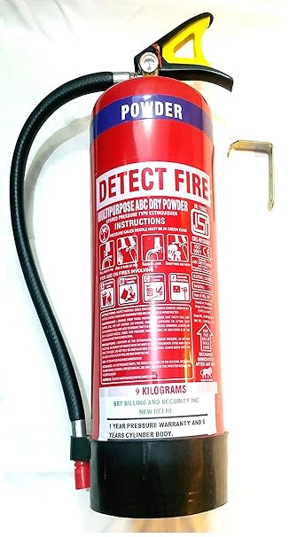 DITECT Fire ABC Dry Powder 9kg Fire Extinguisher Economy Price Fire Extinguisher 9kg use for Home/Shop/Factory/Kitchen/Hospital Fire Extinguisher Mount