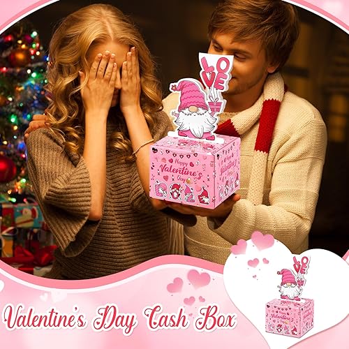 Miniatura 5 de Arrowbash Caja de dinero para el día de San Valentín para regalo en efectivo, juego de tirar, rollo de dinero, caja de regalo de bricolaje,