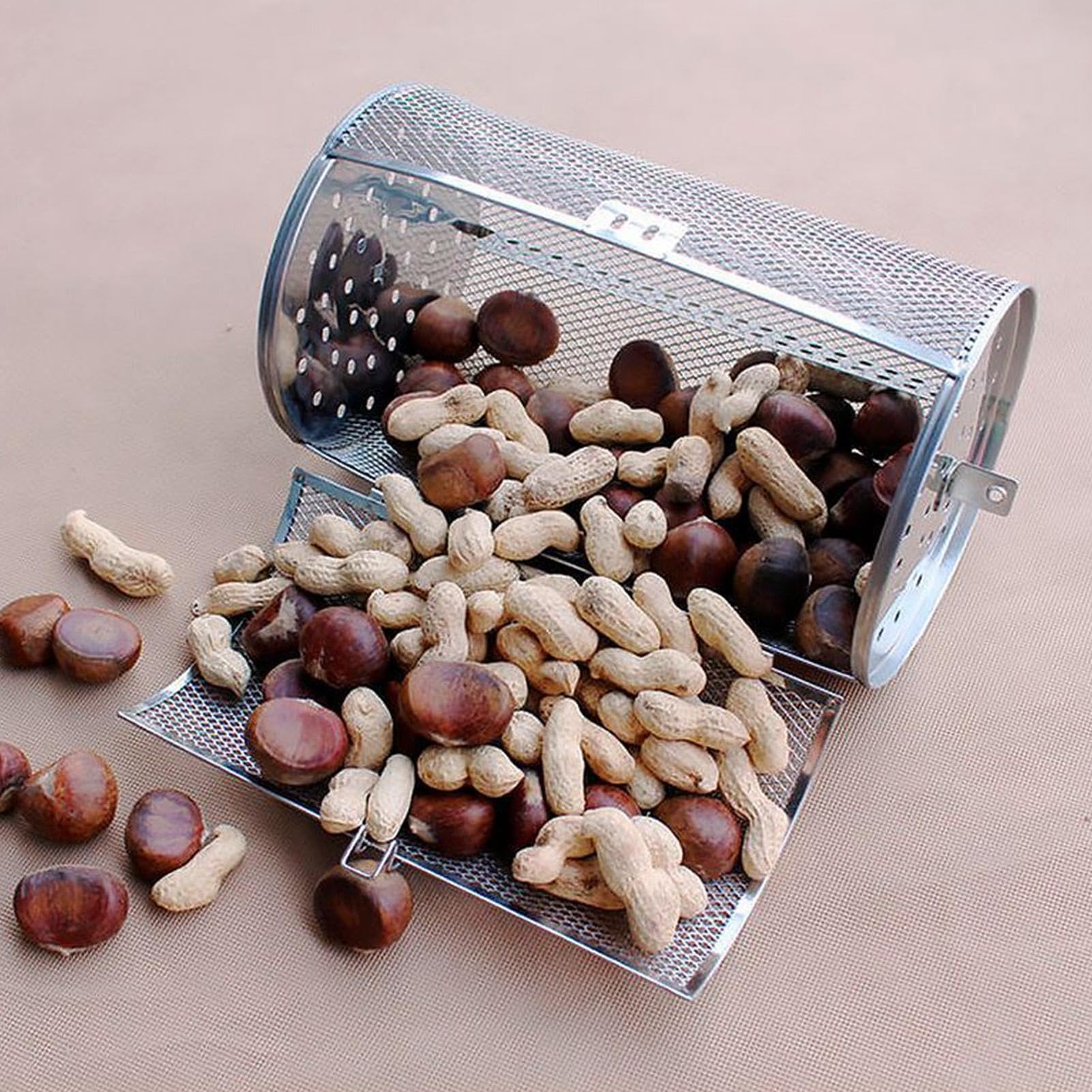 Cestello Rotante In Acciaio Per Friggitrici Ad Aria - 14x14x25cm, Per Cottura Uniforme - Foto 2