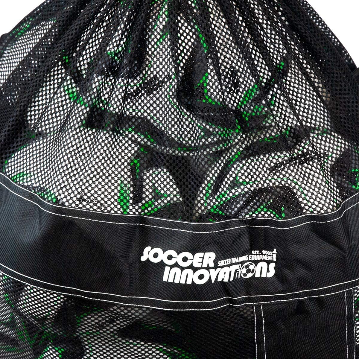 Soccer Innovations Jumbo Soccer Ball Bag - Equipment Mesh Ball bag w/Adjustable Shoulder Strap