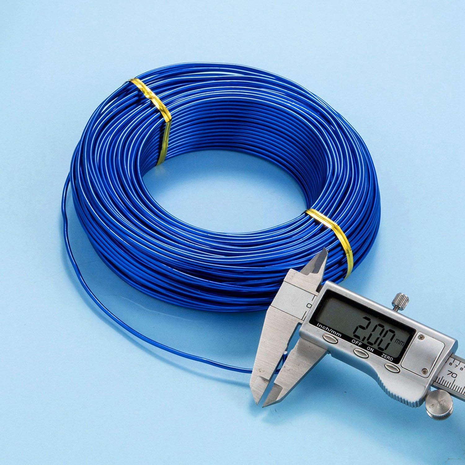 Craftdady 180 Feet Blue Aluminum Wire 12 Gauge Bendable Metal Craft Wire 2mm Flexible Sculpting Wire for Doll Skeleton Gem Wrapping Jewelry Making