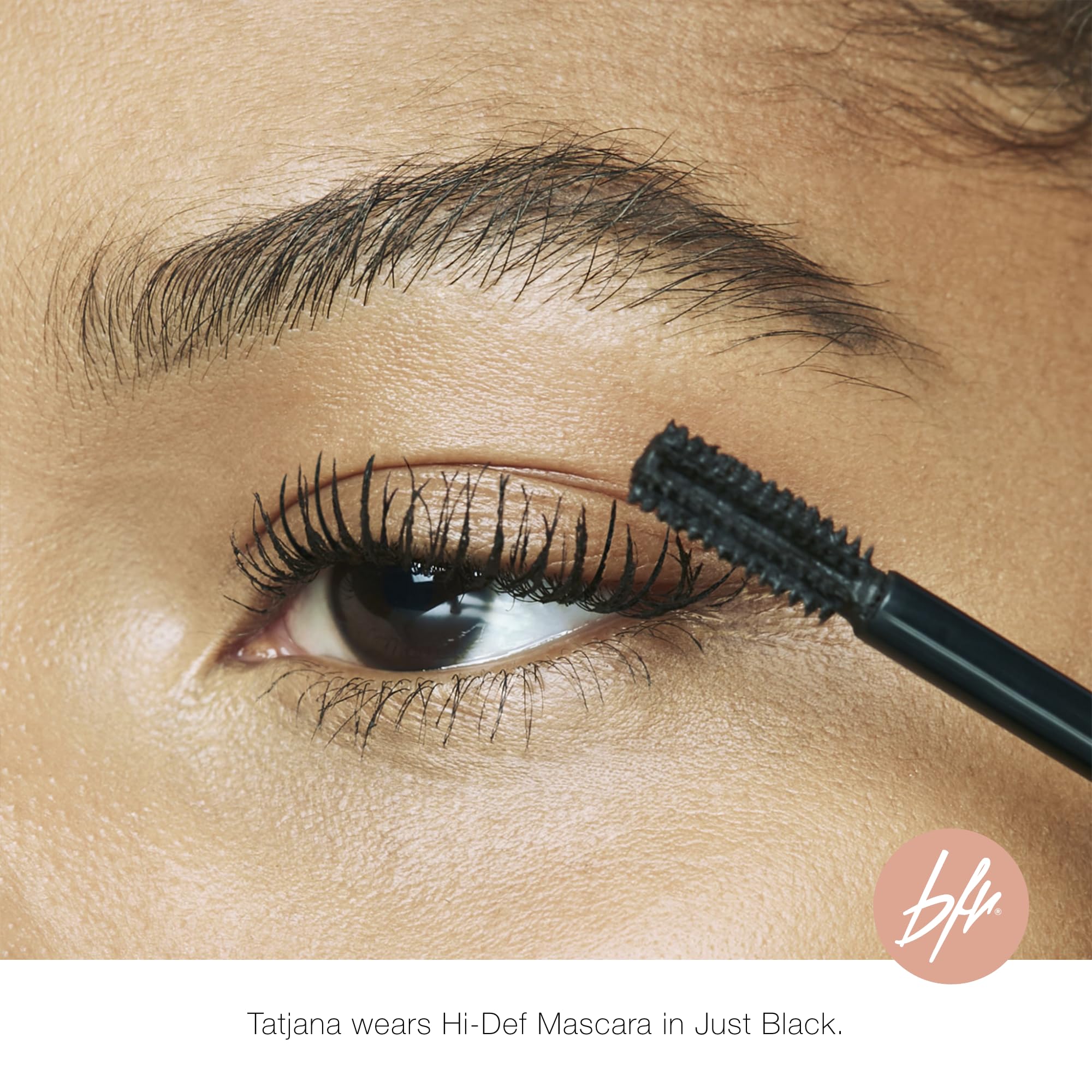 Beauty for Real Hi-Def Mascara, Just Black - Set of 3 - Defining & Volumizing Lash Definer - Humidity & Smudge Proof - Micro Brush Ensures Versatile Application - 2.3 oz