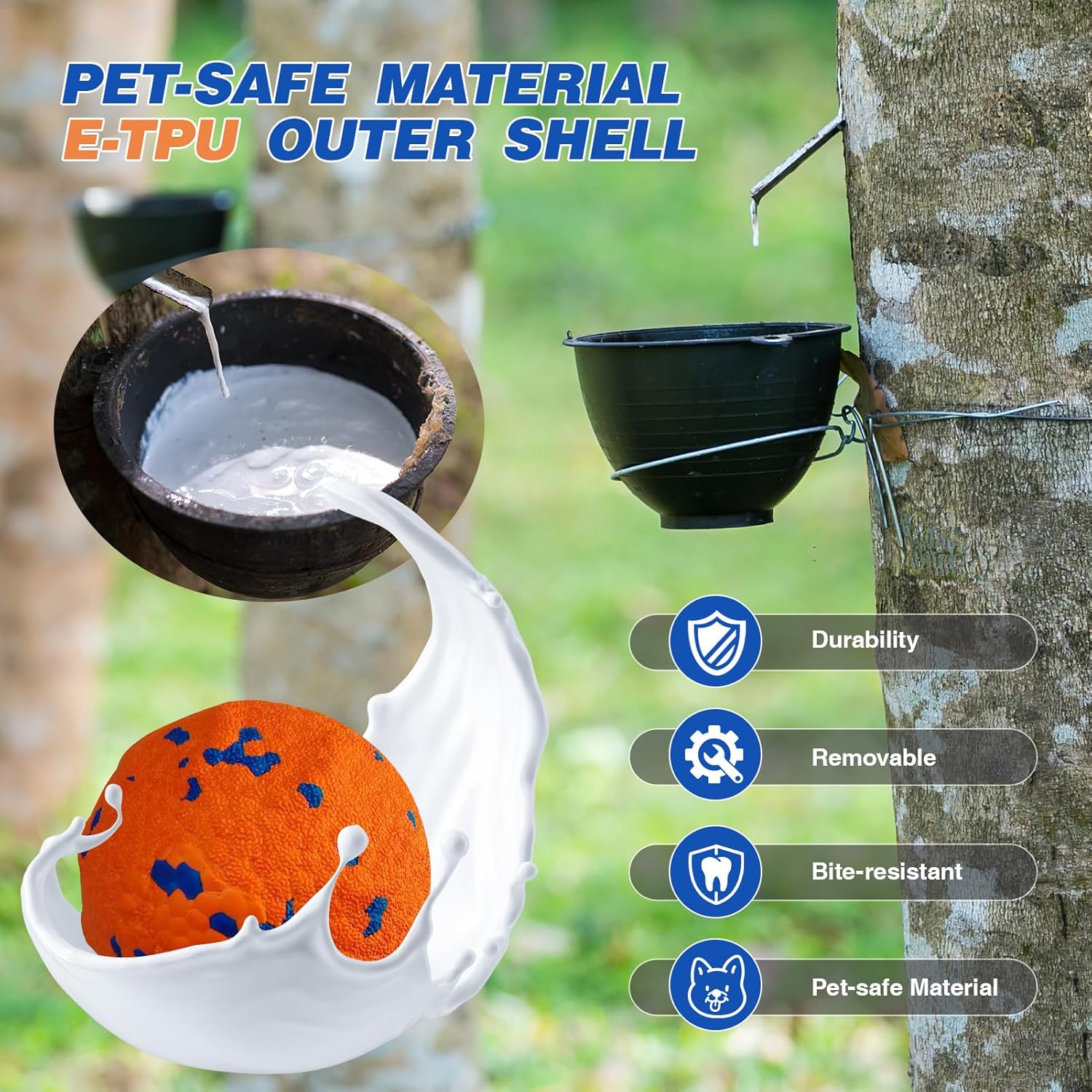 Interactive Dog Toys, Smart Interactive Dog Ball with E-TPU Silent Foam Material, Automatic Moving Pet Ball for Medium and Large Dogs, Type-C Rechargeable Vibrating Dog Toy to Keep Them Busy
