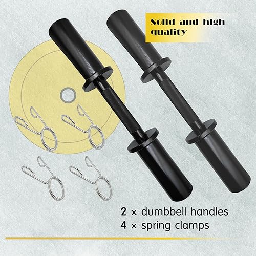 Miniatura 6 de Mancuernas olímpicas de 16 pulgadas, juegos de barras de mancuernas cargables (capacidad de peso de 150 libras), compatible con placas estándar de 2