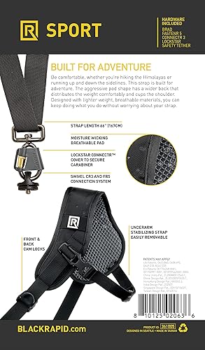 Miniatura 5 de BLACKRAPID Sport Breathe - Correa para cámara con diseño diestro, para cámaras DSLR, SLR y sin espejo