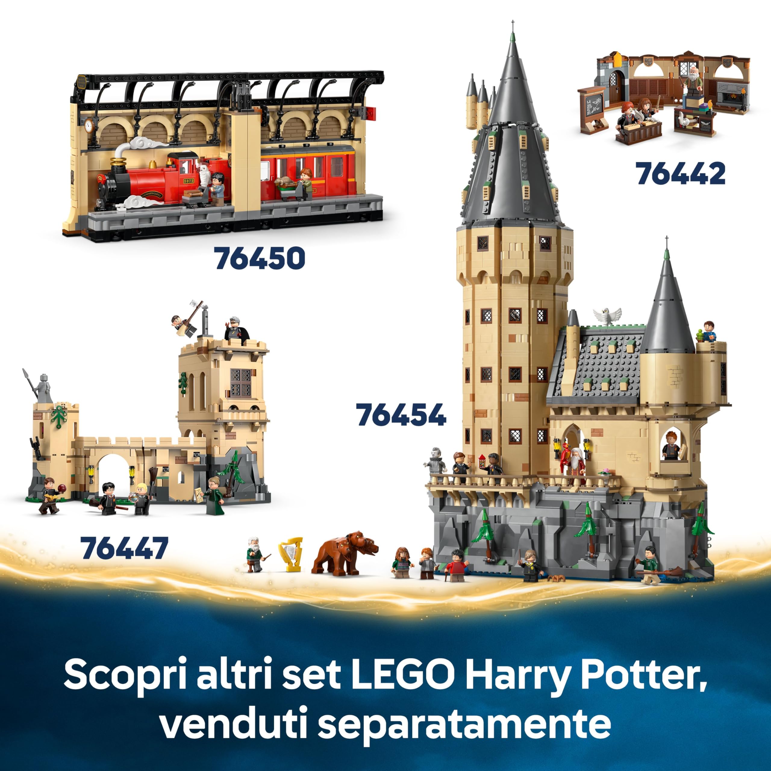 LEGO Harry Potter Castello di Hogwarts: Lezione di Erbologia con 3 Minifigure tra cui e Hermione Granger e Neville Paciock e 3 Piante Giocattolo di Mandragola - Regalo per Bambini da 8 Anni - 76445