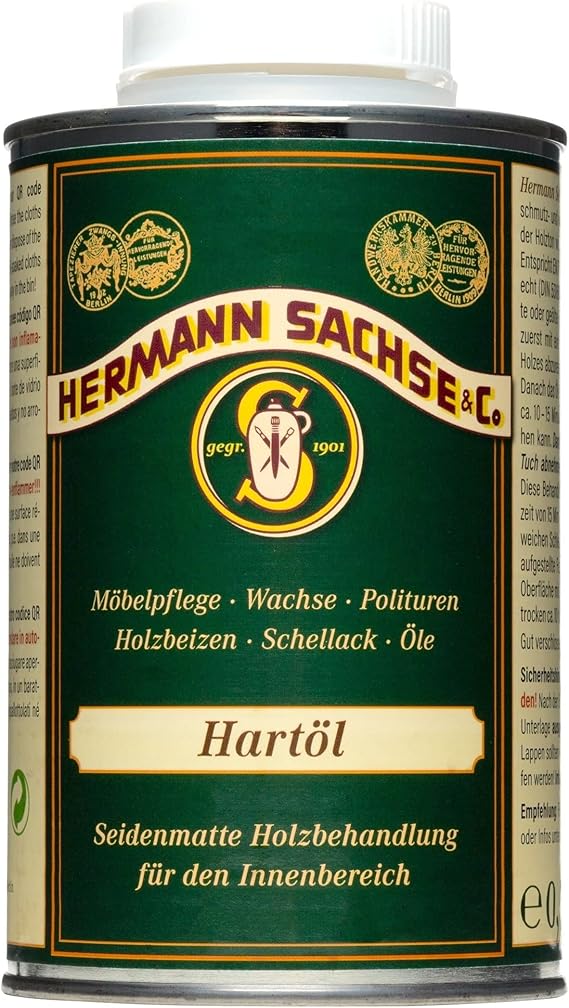 Wood oil, colourless hard oil for indoors, 500 ml natural furniture