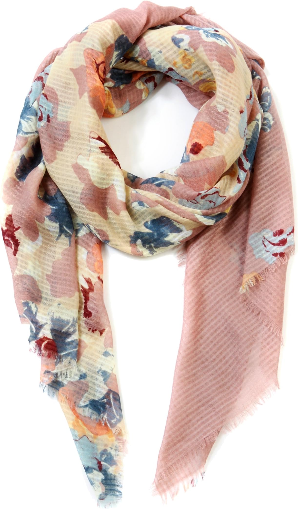 EUPHIE YING Spring Fashion Print Shawl Scarf for Women, Pink