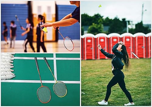 Miniatura 7 de Raquetas de bádminton profesionales de fibra de carbono para patios traseros y gimnasio