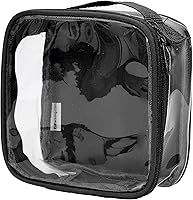 Vista 1 de EzPacking Bolsa de aseo transparente aprobada por la TSA 3-1-1 para viajes para llevar/Bolsa de tamaño de cuarto para líquidos transparentes