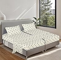 Vista 339 de RUVANTI Flannel Sheets Twin Size - 100% Cotton Double Brushed Twin Sheets Set, Deep Pockets 16 Inches, All Seasons Breathable & Extra Soft Bed Bali