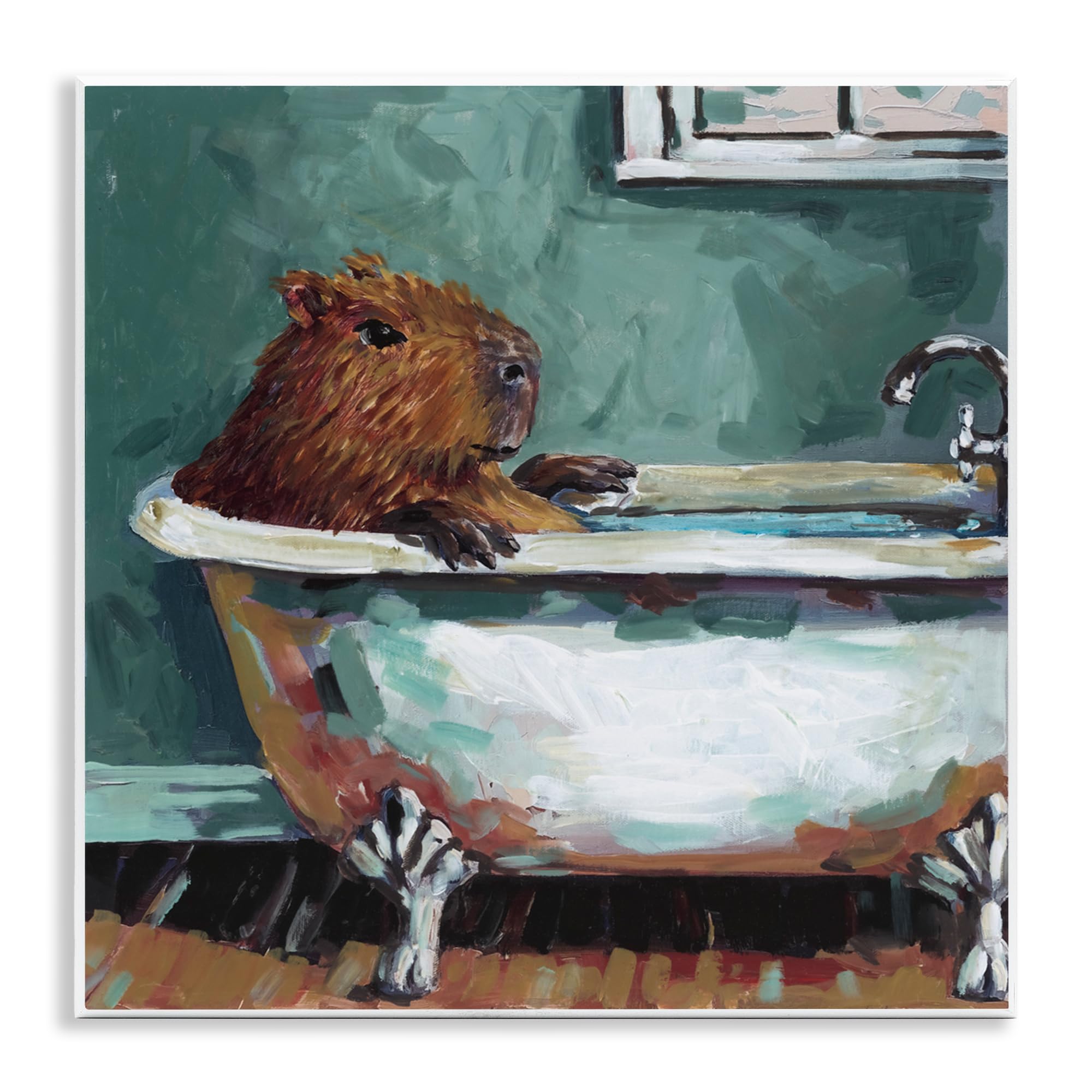 Stupell Industries Capybara in Bubble Bath Wall Plaque Art, design by Studio Bautista, 12 x 12