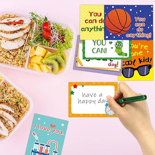 Miniatura 5 de ceiba tree Fiambrera para niños, 60 tarjetas de notas de amor de afirmación positiva para niños y niñas, lonchera escolar