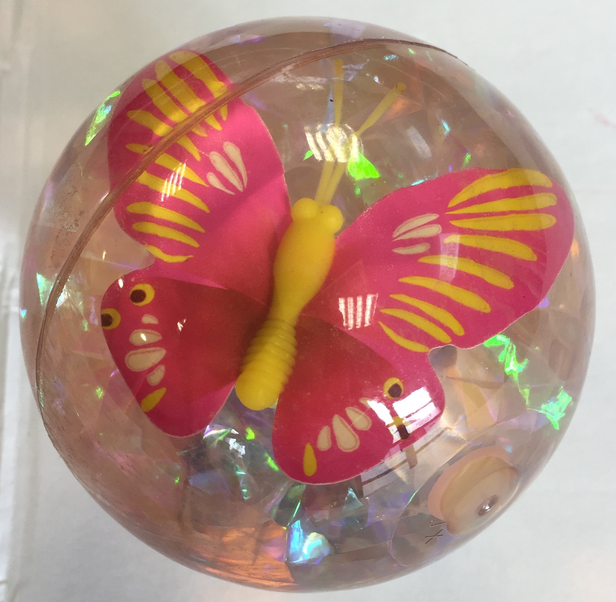 bouncy glitter ball with flashing light