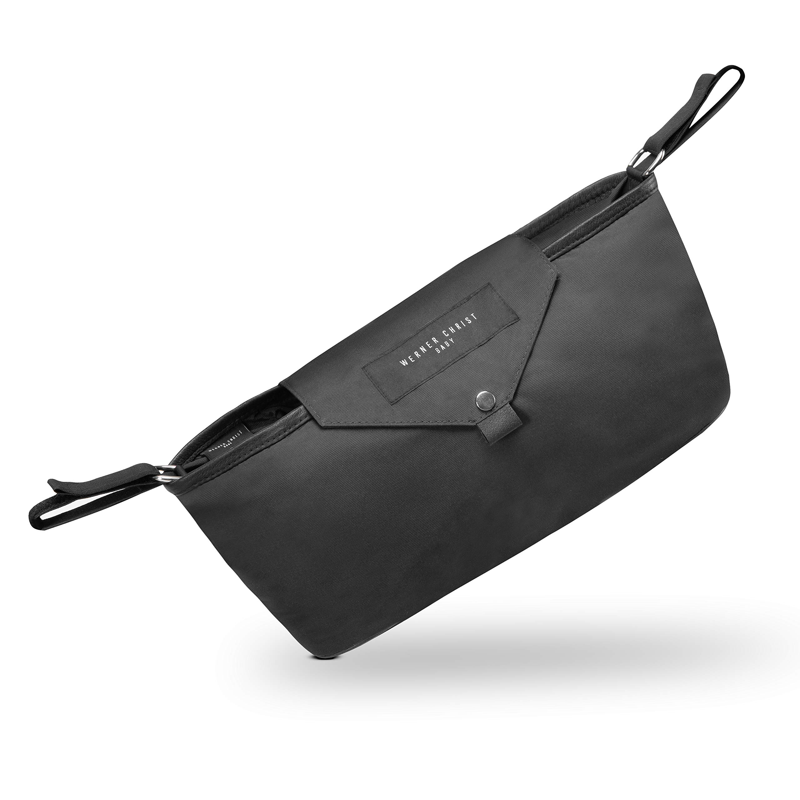 Sac à langer « Tidy » de Werner Christ Baby - Compatible avec tous les modèles de poussette, fixation par deux bandes Velcro solides, imperméable, gris