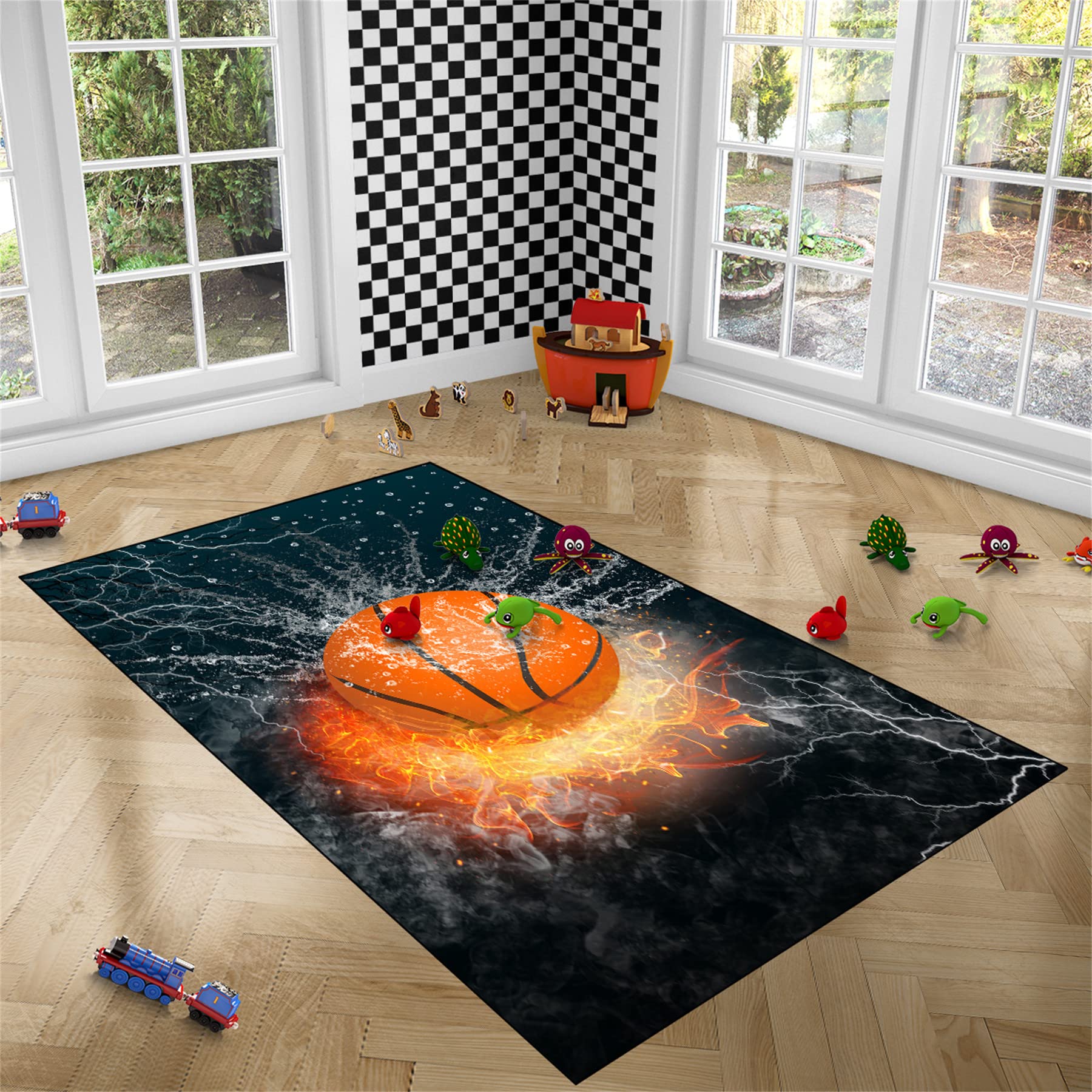 Amazon.com: kodhyvj Basketball Rug for Boys Bedroom, Sports Rugs