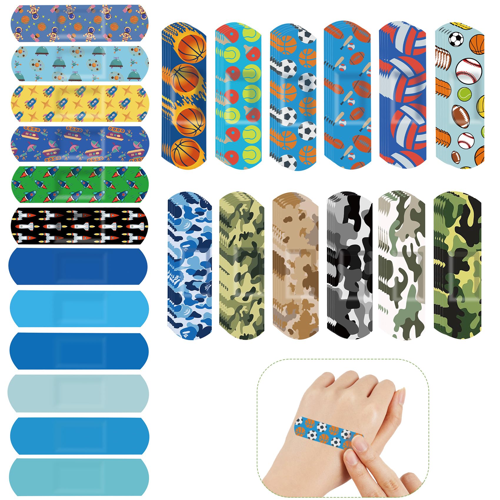 Diulinep 120Pcs Kids Bandaids for Boy,Cute Toddler Bandaids Bulk - Christmas Stocking Stuffers,Party Bag Fillers for Children School Nurse Supplies,