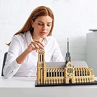 Vista 5 de Architecture Series Mini ladrillos para adultos y adolescentes, Francia Notre Dame de París, mini bloques de construcción, juego de microbloques