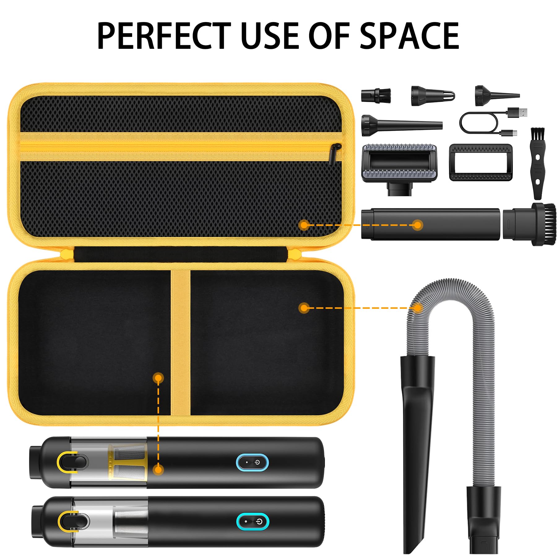 Aenllosi for Fanttik V8 Apex/Slim V8 Mate/V10 Apex/Slim V10 Mate Car Vacuum Hard Case, Fanttik Cordless V8/V10 Car Vacuum Organizer (Case Only)