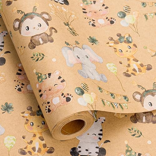 Miniatura 10 de MAYPLUSS Rollo de Papel de Regalo para Recién Nacido - 17 Pulgadas x 4.76 Metros - Lindo Diseño de Snapsuit y Botellas de Bebé Azul para Niño,