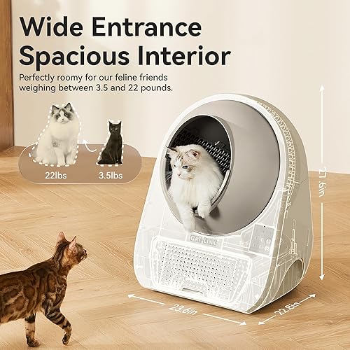 Miniatura 7 de CATLINK Self-Cleaning Cat Litter Box for Multiple Cats APP Control Odor Removal Health Report Extra Large Includes 60 x Liners  2 x Carbon Filters