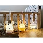 Night Light for Baby Cribs - Nightlight With Timing & Dimming Function 9 Colors Changing Eye Caring Portable Hanging Rechargeable Led Light Up Toddler Bed Room Travel Essentials Soft Silicone BPA Free