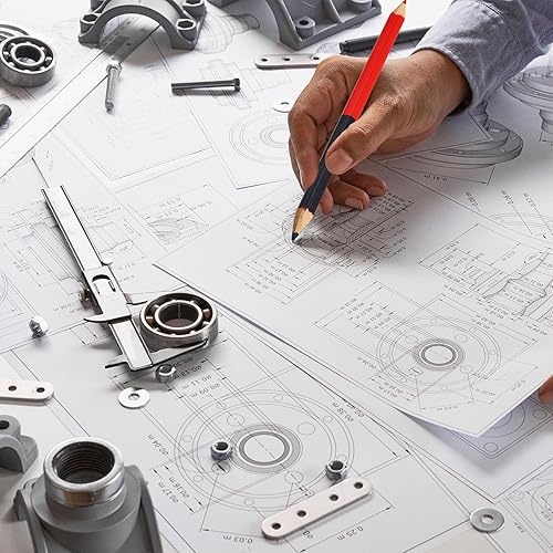 Miniatura 6 de PATIKIL Lápices hexagonales rojos y azules, paquete de 48 lápices de grafito HB, lápices de madera, lápiz de doble punta para aula, oficina,