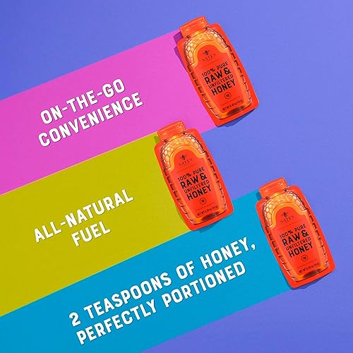 Miniatura 6 de Nate's Honey Minis - Miel de una sola porción 100% pura, cruda y sin filtrar, rellenos de calcetines navideños, paquetes de 0.49 onzas, caja de 20