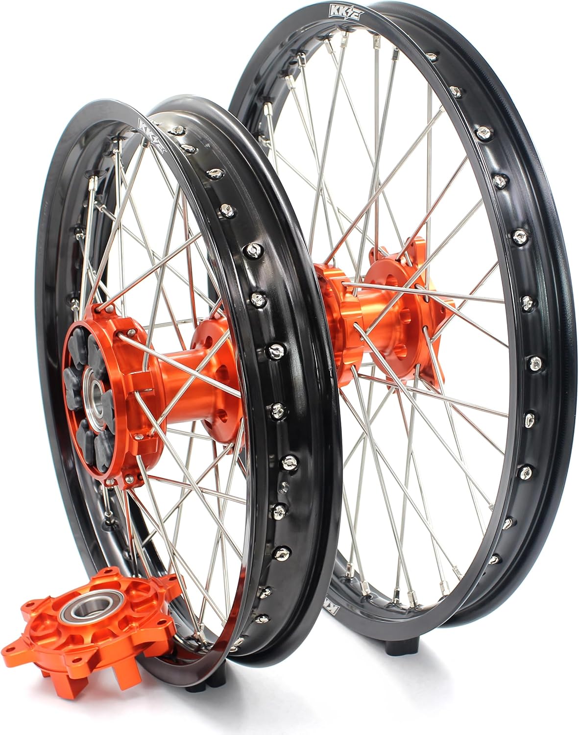 KKE 21-18'' Enduro Cush Drive Wheels Fit For KTM EXC SXF XC EXC-W SXS SX All Models 2003-2025 Off-road CNC Spoked Wheels