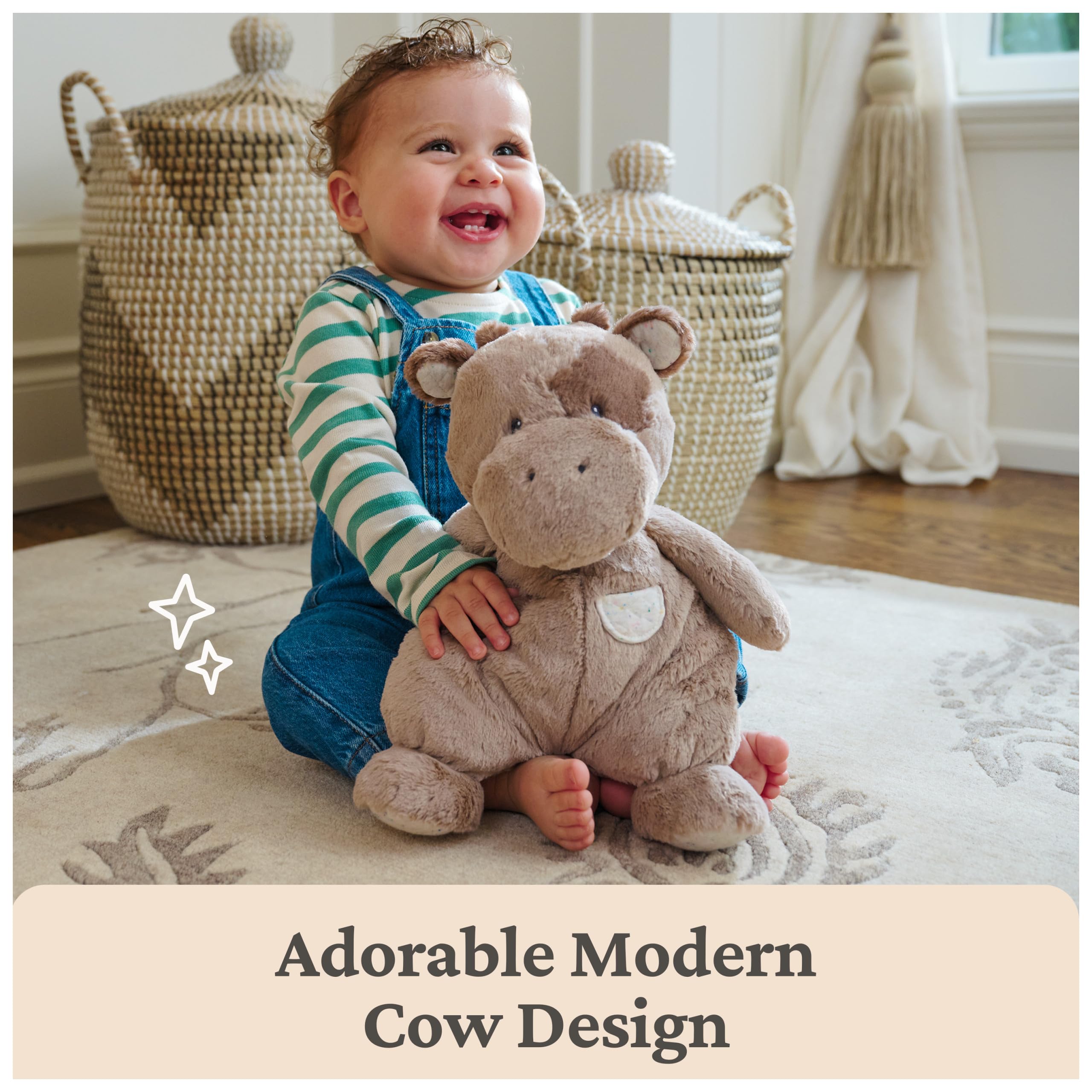 Baby GUND Oh So Snuggly Mucca Peluche Mucca Peluche Animale per Neonati e Neonati, Marrone, 31,8 cm