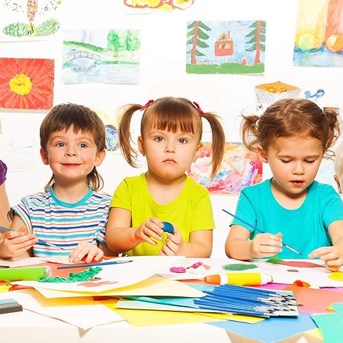 Miniatura 6 de 100 pinceles de pintura en miniatura para detalles en miniatura, pincel redondo puntiagudo para acuarela, punta fina de nailon, pinceles de pintura