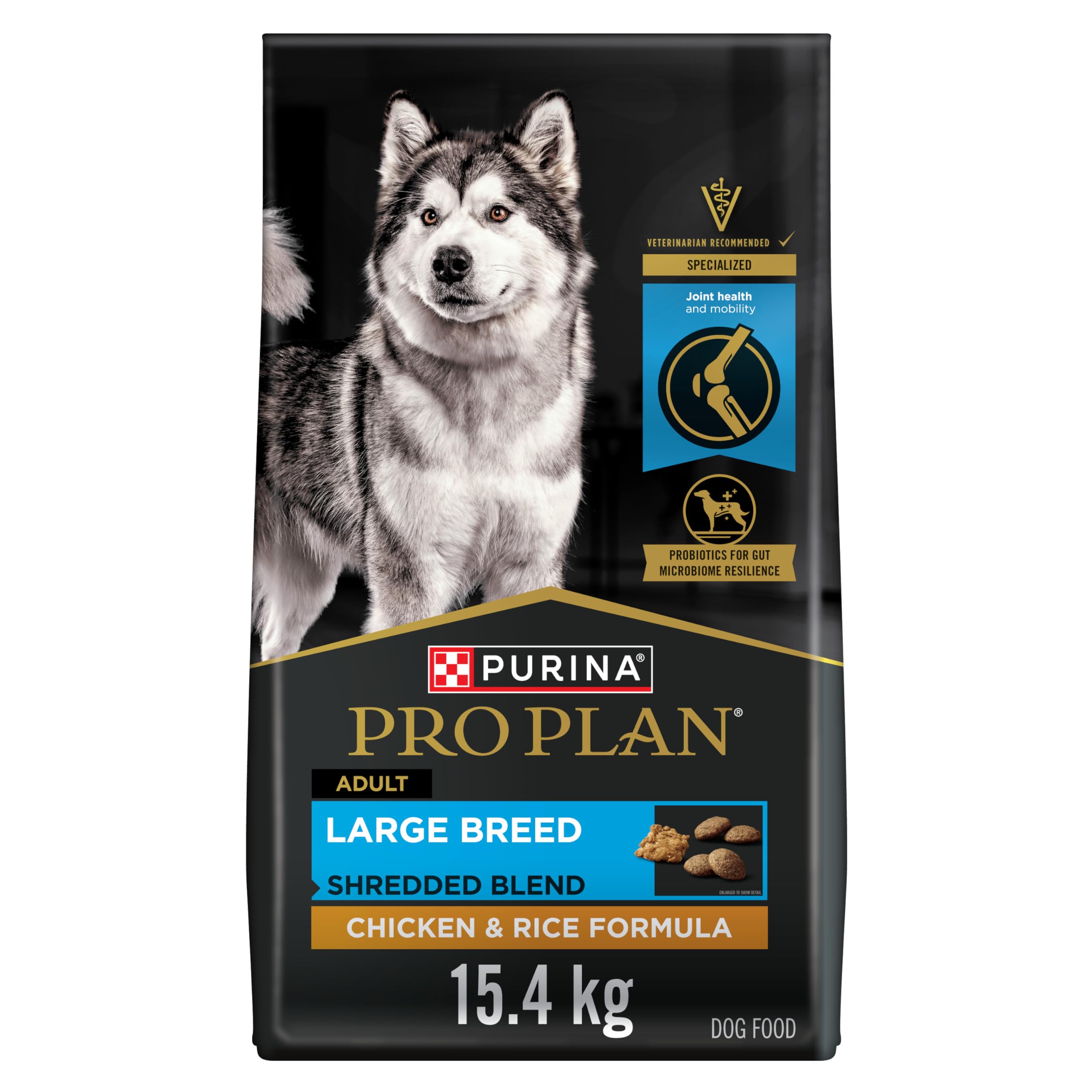 Purina Pro Plan Large Breed Dry Dog Food, Shredded Blend, Chicken & Rice 15.4kg image 7