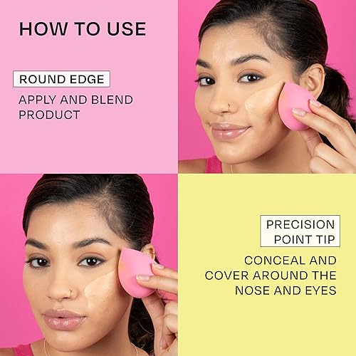 Miniatura 6 de Freeman Puffs N' Stuff - Juego de esponjas de polvo + esponjas líquidas, esponjas de mezcla de maquillaje para base líquida y crema y corrector,