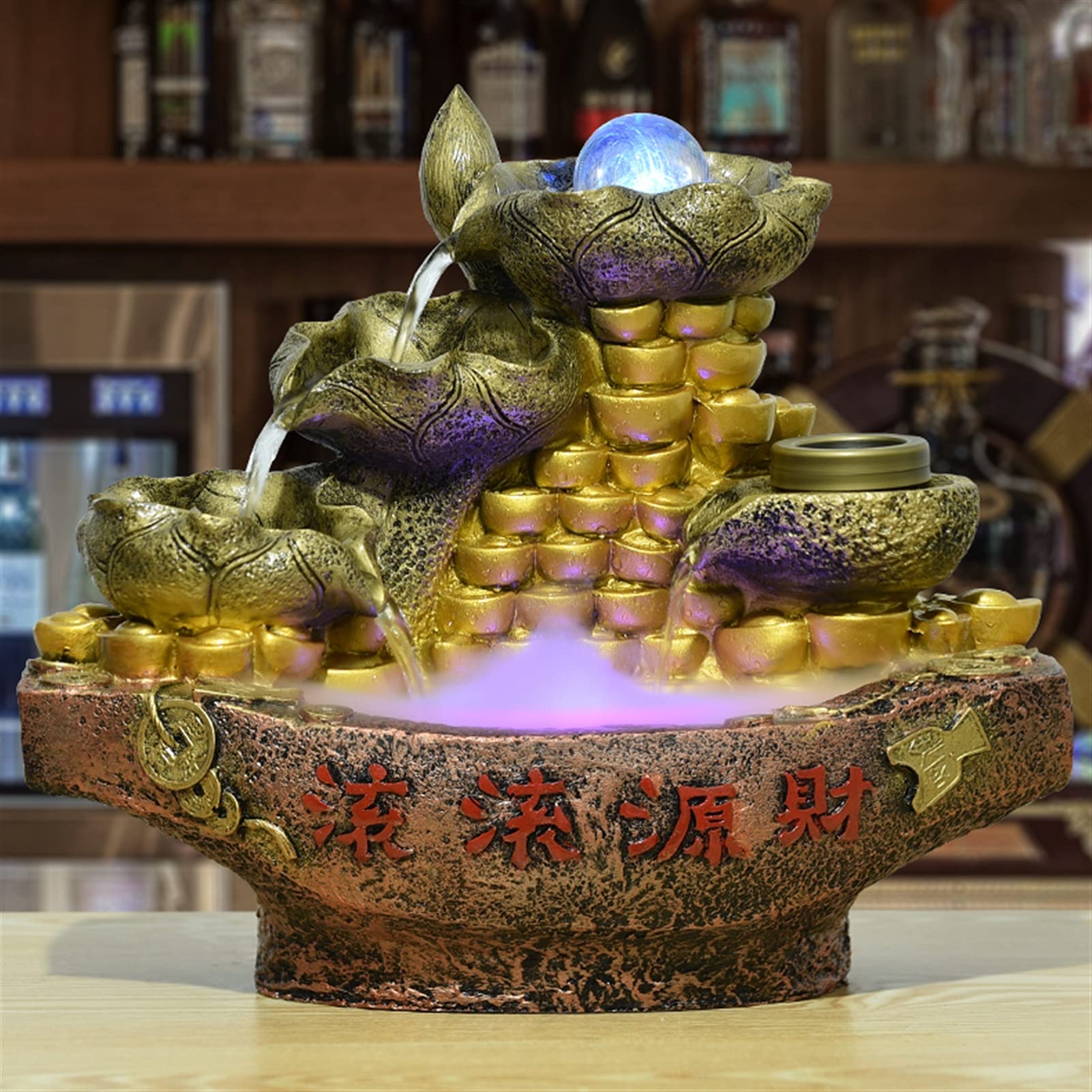 Fontane da tavolo Fontana da tavolo da tavolo al coperto fortunato - Feng Shui Fontana Ufficio fontana Lucky Flow Decoration Best regalo per gli amici( altezza da 16, 9 pollici) .Decorazione della fo
