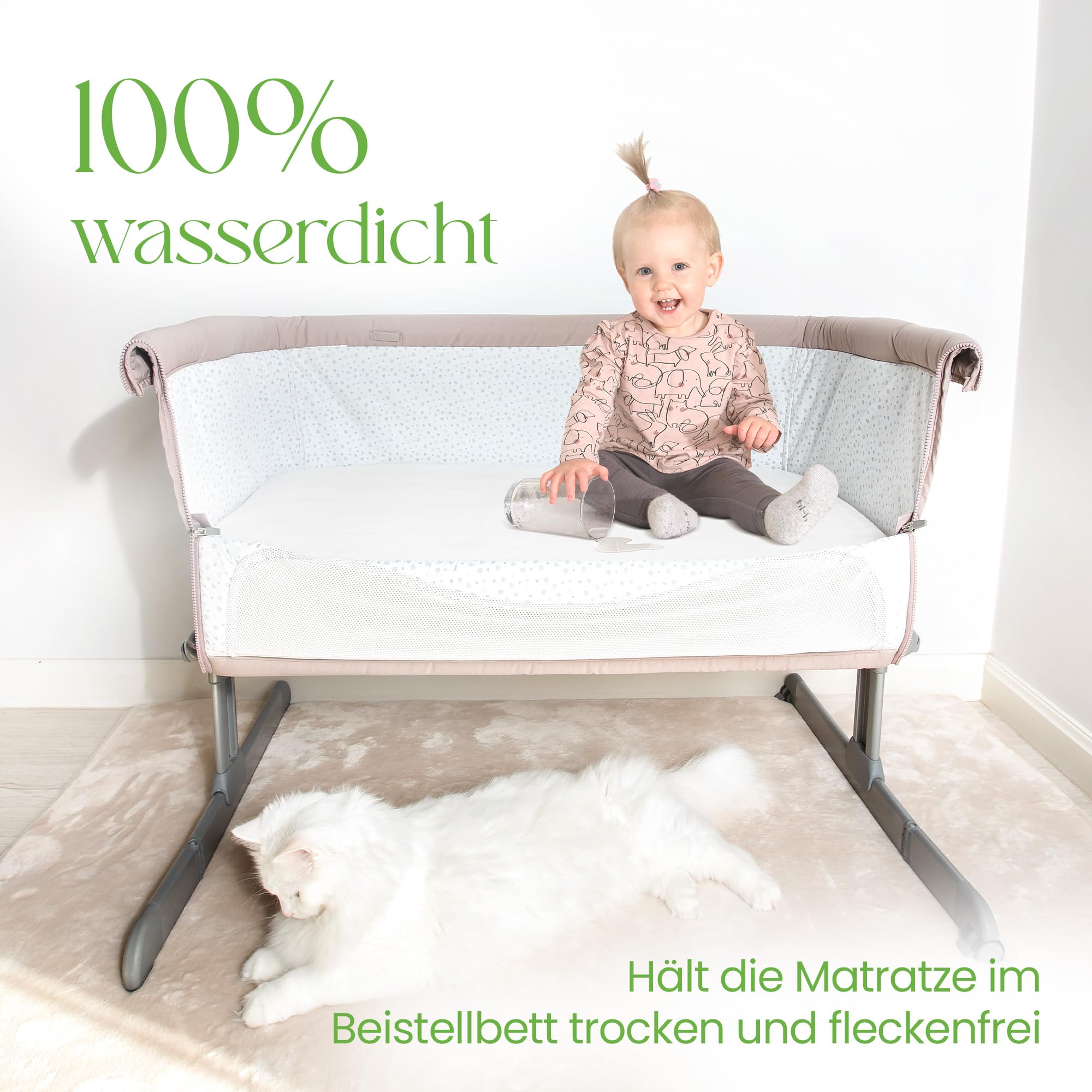 Matratzenschoner 40x90 cm – wasserdichte Matratzenauflage Für Baby – Bettunterlage Wasserdicht – Waschbare Matratzenschutz Für Babys