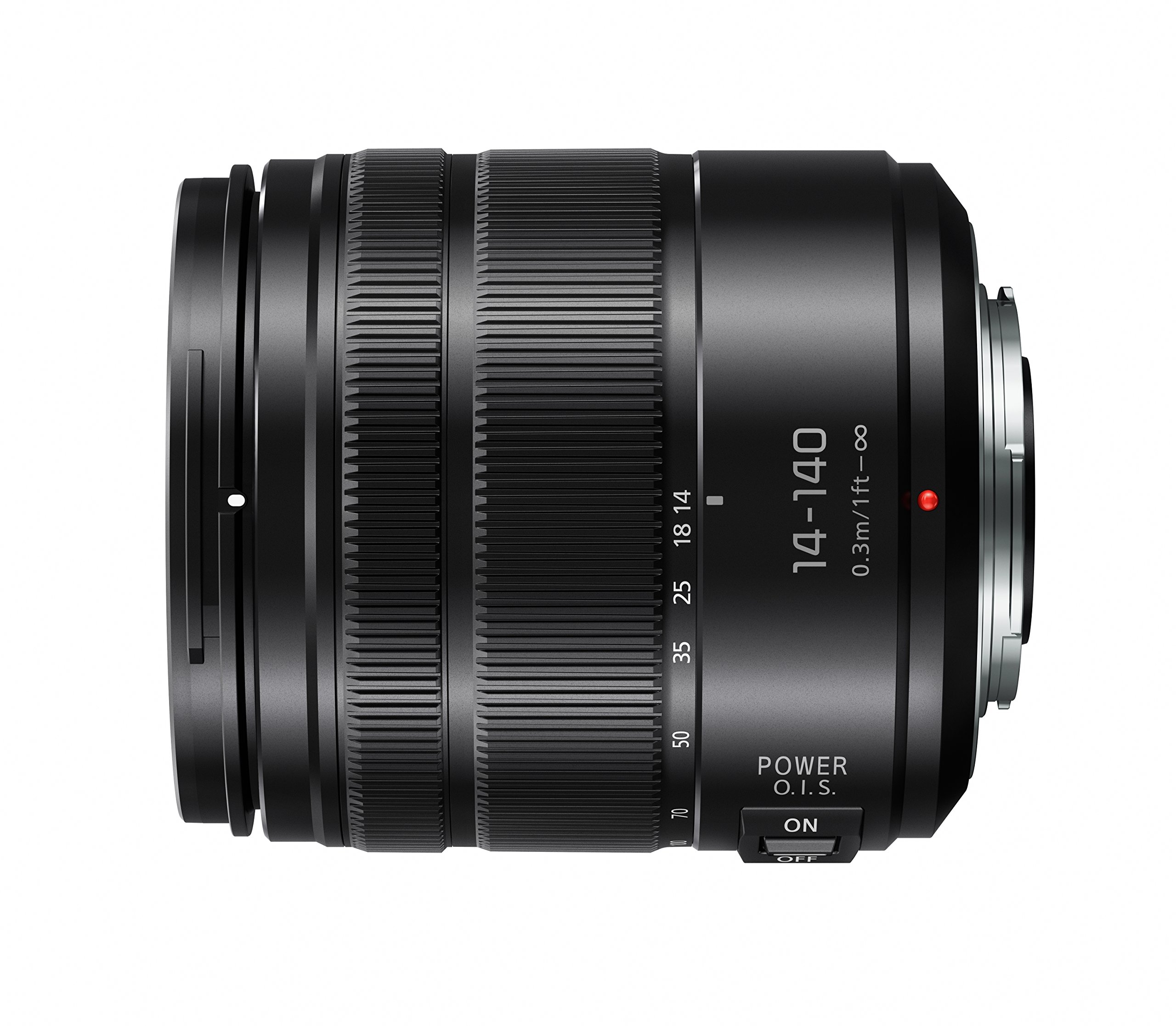 Panasonic Lumix Objectif Téléphoto pour capteur micro 4/3 14-140mm F3.5-5.6 H-FS14140EKA (Grand angle 14mm, Stabilisé, Zoom Polyvalent, equiv. 35mm : 28-280mm) Noir – Version Française