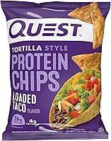 Vista 6 de Quest Tortilla Style - Paquete variado de chips de proteína, chile lima, queso nacho, tacos cargados, 12